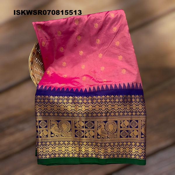 Silk Saree With Contrast Blouse-ISKWSR070815513
