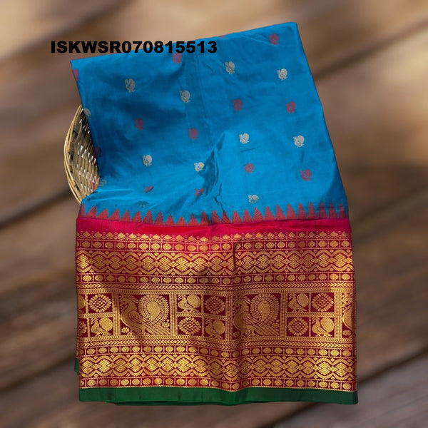 Silk Saree With Contrast Blouse-ISKWSR070815513