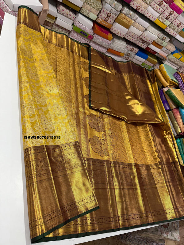 Handloom Silk Saree With Contrast Blouse-ISKWSR070815515