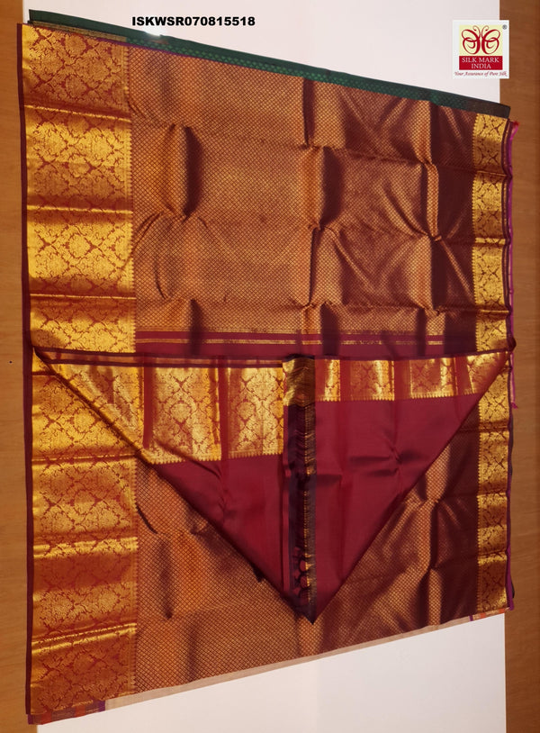 Kanchipuram Handloom Silk Saree With Blouse-ISKWSR070815518