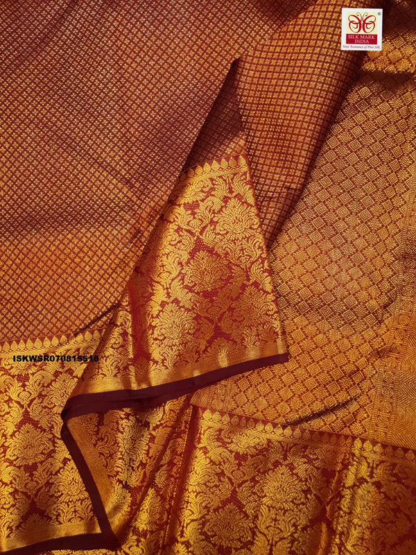 Kanchipuram Handloom Silk Saree With Blouse-ISKWSR070815518