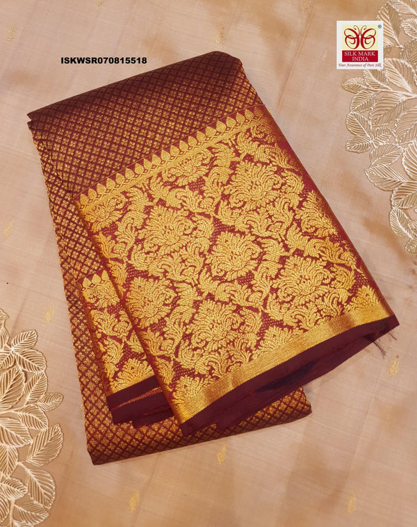Kanchipuram Handloom Silk Saree With Blouse-ISKWSR070815518