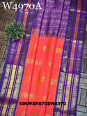 Handloom Silk Saree With Contrast Blouse-ISKWSR0708W4970