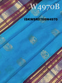Handloom Silk Saree With Contrast Blouse-ISKWSR0708W4970