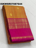 Kanchipuram Handloom Silk Saree With Contrast Blouse-ISKWSR07087644