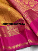 Kanchipuram Handloom Silk Saree With Contrast Blouse-ISKWSR07087644
