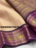 Kanchipuram Handloom Silk Saree With Contrast Blouse-ISKWSR07087645