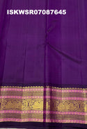 Kanchipuram Handloom Silk Saree With Contrast Blouse-ISKWSR07087645