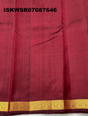 Kanchipuram Handloom Silk Saree With Contrast Blouse-ISKWSR07087646
