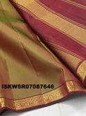 Kanchipuram Handloom Silk Saree With Contrast Blouse-ISKWSR07087646