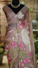 Blooming Lotus Tissue Saree With Blouse-ISKWSR0308HS4232