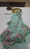 Embroidered Banarasi Kora Katan Silk Saree With Blouse-ISKWSR05084500