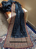 Kashmiri Silk Saree With Embroidered Blouse-ISKWSR05084501