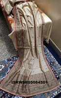 Kashmiri Silk Saree With Embroidered Blouse-ISKWSR05084501