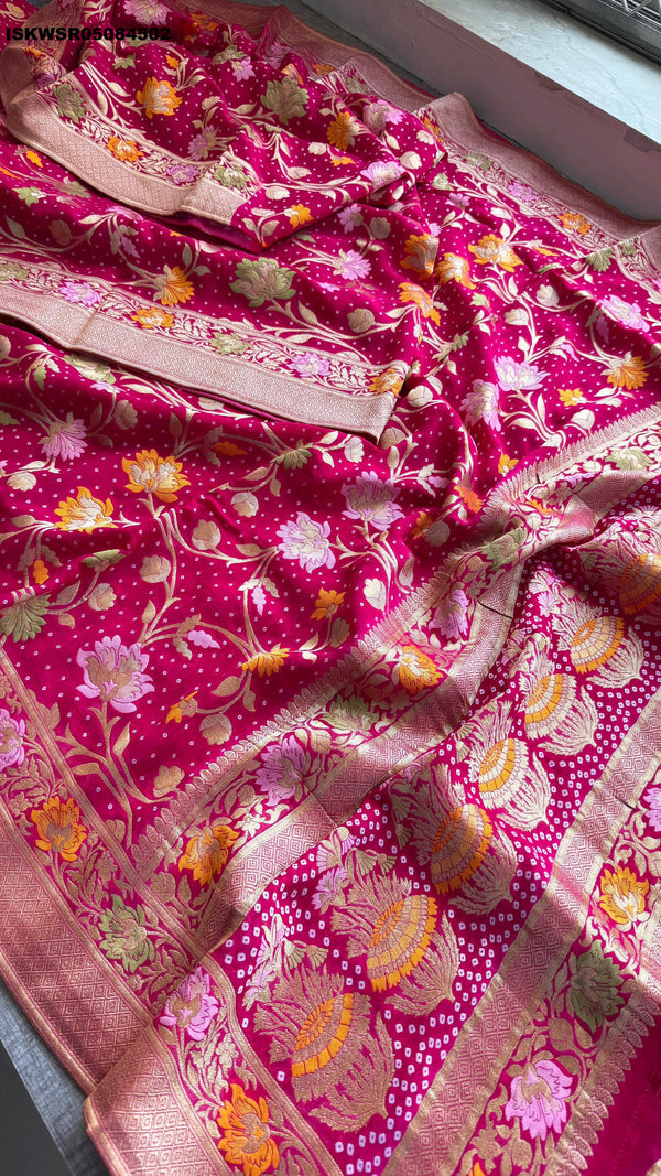 Banarasi Weaved Khadi Georgette Saree With Blouse-ISKWSR05084502