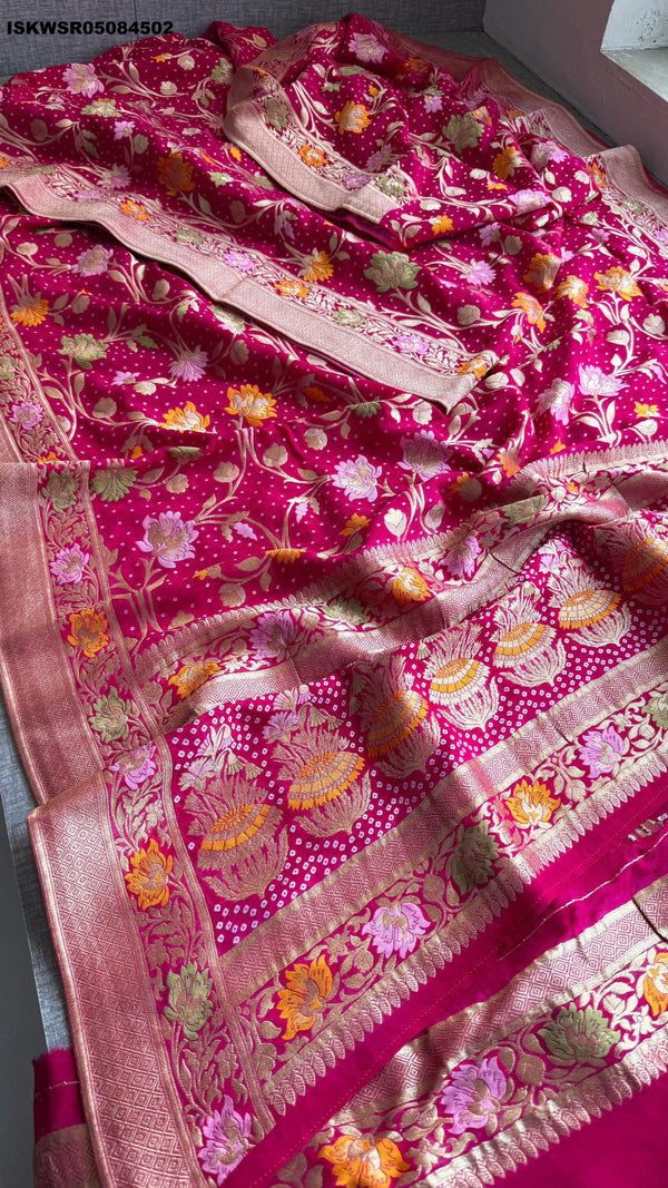 Banarasi Weaved Khadi Georgette Saree With Blouse-ISKWSR05084502