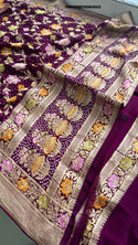 Banarasi Weaved Khadi Georgette Saree With Blouse-ISKWSR05084502