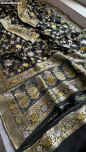 Banarasi Weaved Khadi Georgette Saree With Blouse-ISKWSR05084502
