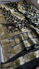 Banarasi Weaved Khadi Georgette Saree With Blouse-ISKWSR05084502