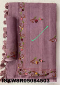 Embroidered Linen Saree With Blouse-ISKWSR05084503