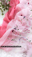 Embroidered Organza Saree With Blouse-ISKWSR06084504