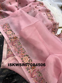 Embroidered Organza Saree With Blouse-ISKWSR07084506