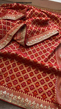 Banarasi Weaved Khadi Georgette Saree With Blouse-ISKWSR07084508