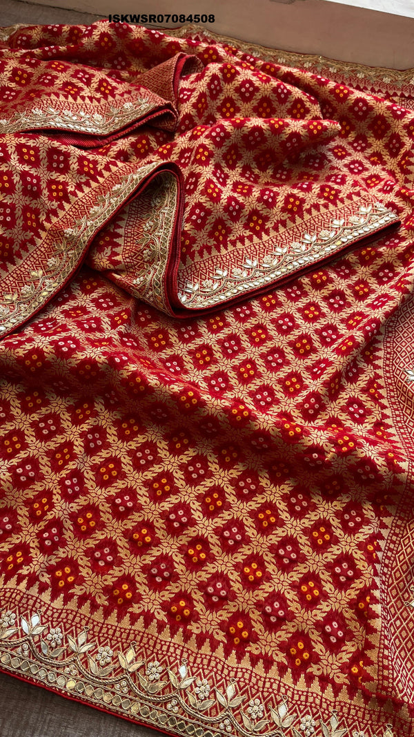 Banarasi Weaved Khadi Georgette Saree With Blouse-ISKWSR07084508