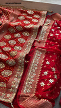 Banarasi Weaved Khadi Georgette Saree With Blouse-ISKWSR07084508