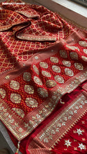 Banarasi Weaved Khadi Georgette Saree With Blouse-ISKWSR07084508
