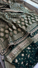 Banarasi Weaved Khadi Georgette Saree With Blouse-ISKWSR07084508