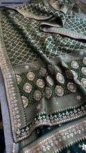 Banarasi Weaved Khadi Georgette Saree With Blouse-ISKWSR07084508