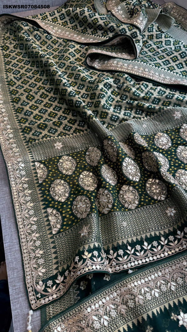 Banarasi Weaved Khadi Georgette Saree With Blouse-ISKWSR07084508