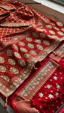 Banarasi Weaved Khadi Georgette Saree With Blouse-ISKWSR07084508