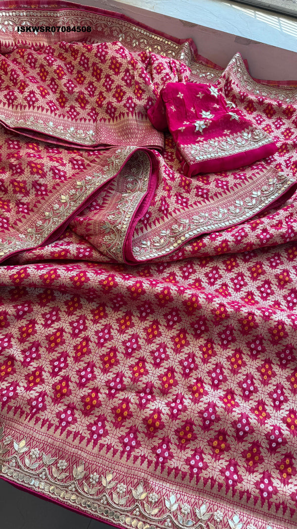 Banarasi Weaved Khadi Georgette Saree With Blouse-ISKWSR07084508