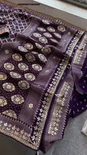 Banarasi Weaved Khadi Georgette Saree With Blouse-ISKWSR07084508