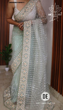 Embroidered Net Saree With Blouse-ISKWSR07084511