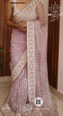 Embroidered Net Saree With Blouse-ISKWSR07084511
