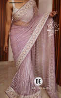 Embroidered Net Saree With Blouse-ISKWSR07084511