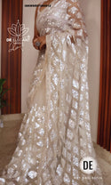 Embroidered Net Saree With Blouse-ISKWSR07084512