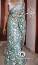 Embroidered Net Saree With Blouse-ISKWSR07084512