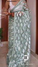 Embroidered Net Saree With Blouse-ISKWSR07084512