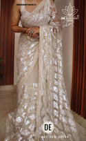 Embroidered Net Saree With Blouse-ISKWSR07084512