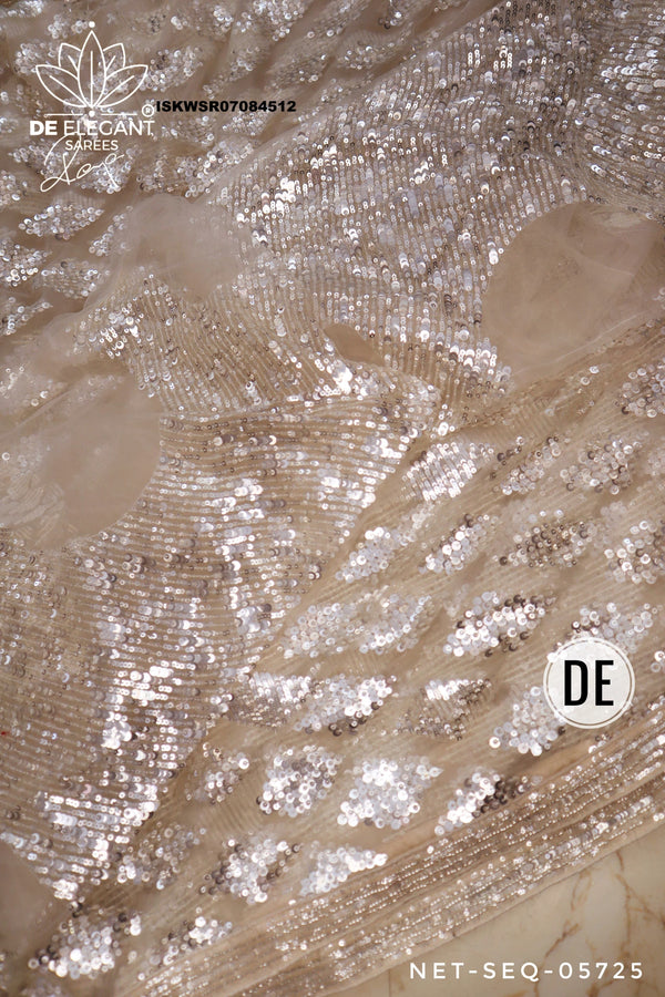 Embroidered Net Saree With Blouse-ISKWSR07084512