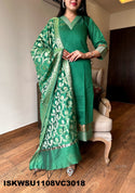 Banarasi Silk Kurti With Silk Pant And Banarasi Dupatta-ISKWSU1108VC3018
