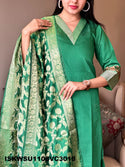 Banarasi Silk Kurti With Silk Pant And Banarasi Dupatta-ISKWSU1108VC3018