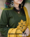 Cotton Kurti With Pant And Hand Block Printed Dupatta-ISKWSU1208PPC/D1976