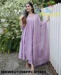 Embroidered Silk Kurti With Pant And Kota Doriya Dupatta-ISKWSU1208PPC/D1801