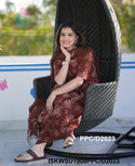 Bandhani Printed Cotton Anarkali Kurti With Pant And Kota Doriya Dupatta-ISKWSU1908PPC/D2023