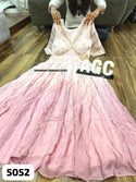 Embroidered Ombre Chinon Silk Gown-ISKWGN1508AGC5052
